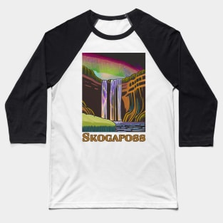 Skogafoss Waterfall Baseball T-Shirt